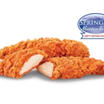 Culver’s 2 pc Buffalo Chicken Tenders Kids’ Meal with spicy tenders, side, drink, and scoop of Fresh Frozen Custard