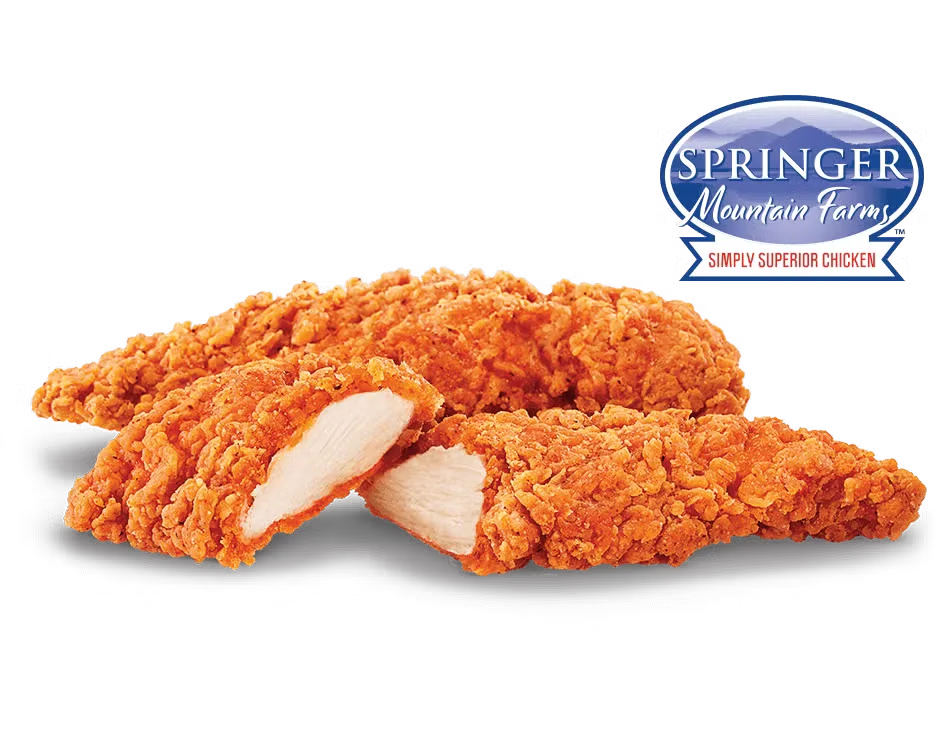Culver’s 2 pc Buffalo Chicken Tenders Kids’ Meal with spicy tenders, side, drink, and scoop of Fresh Frozen Custard