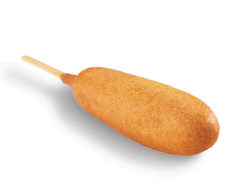 Culver’s Corn Dog Kids’ Meal with golden corn dog, side, drink, and Fresh Frozen Custard