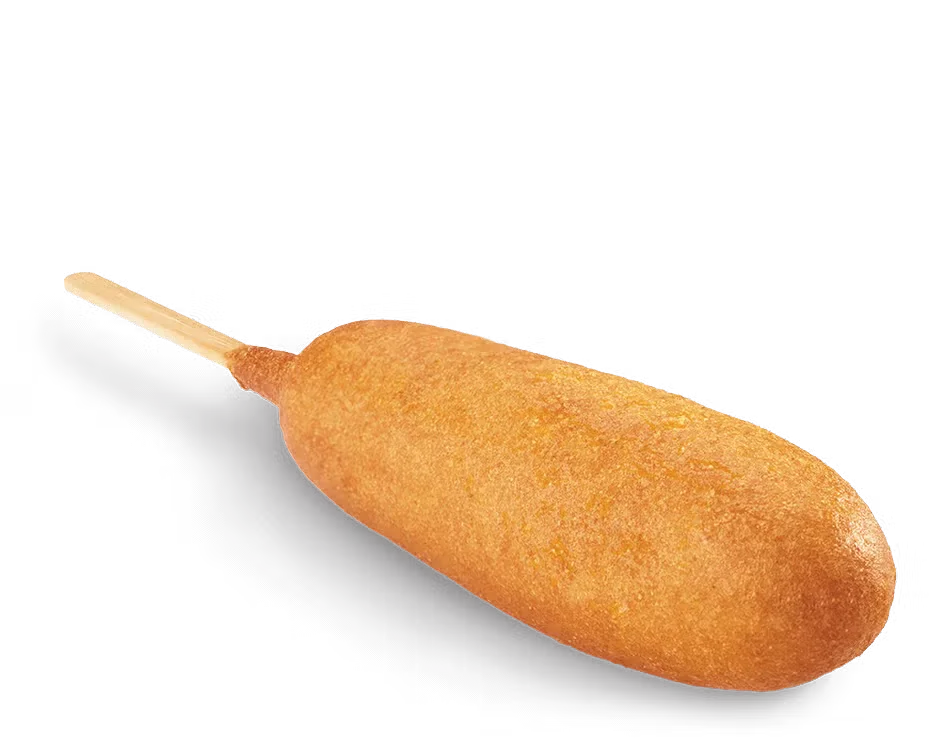 Culver’s Corn Dog with a classic hot dog wrapped in sweet cornmeal batter and deep-fried to golden perfection