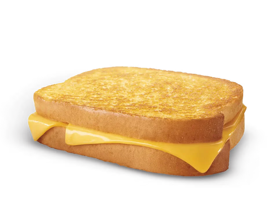 Culver’s Grilled Cheese Kids’ Meal with buttery toasted bread, melted cheese, side, drink, and Fresh Frozen Custard