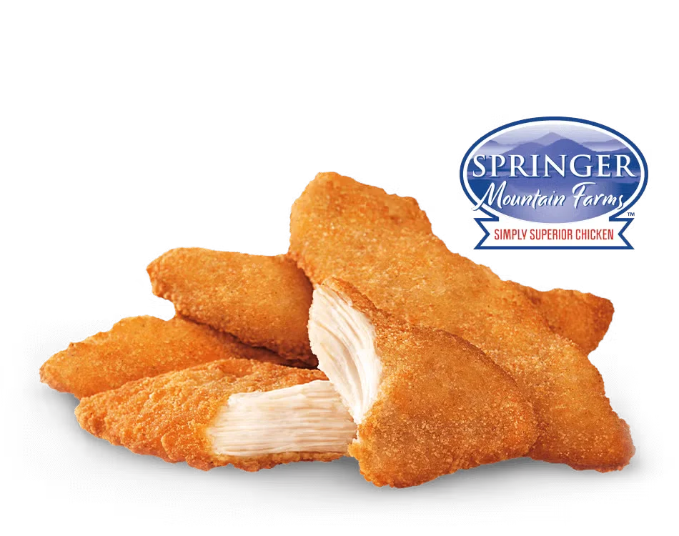 Culver’s Original Chicken Tenders, golden brown and crispy, served fresh and juicy