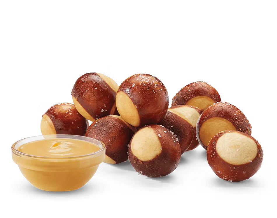 Culver’s Pretzel Bites served warm and soft with a golden crust and Wisconsin cheddar cheese sauce