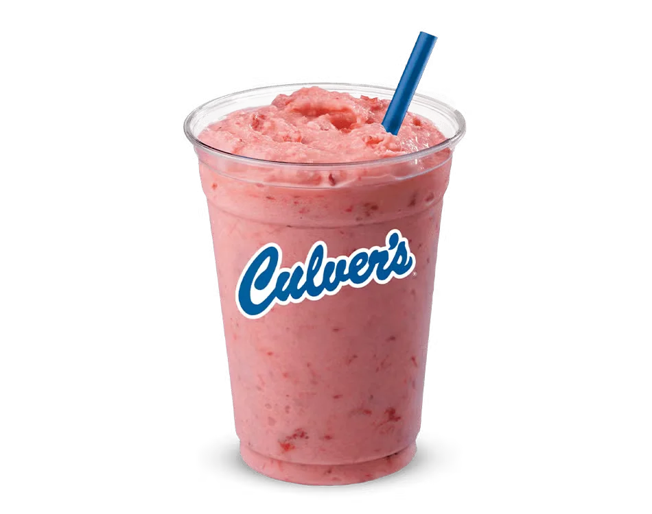 Culver’s Smoothie made with real fruit and creamy yogurt, blended into a thick and refreshing drink