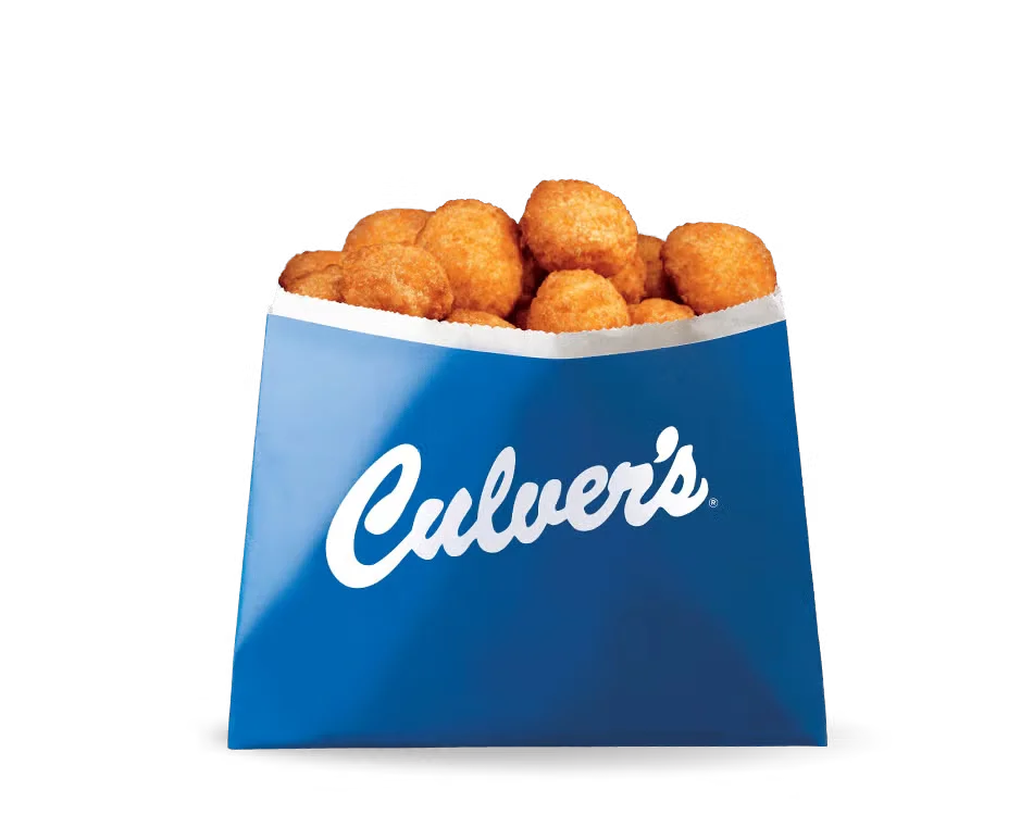 Culver’s Wisconsin Cheese Curds served hot and golden, with a crispy breading and melty cheddar inside